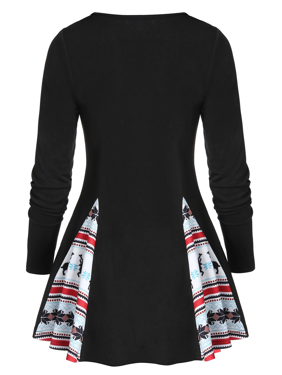 Christmas Elk Snowflake Print T Shirt