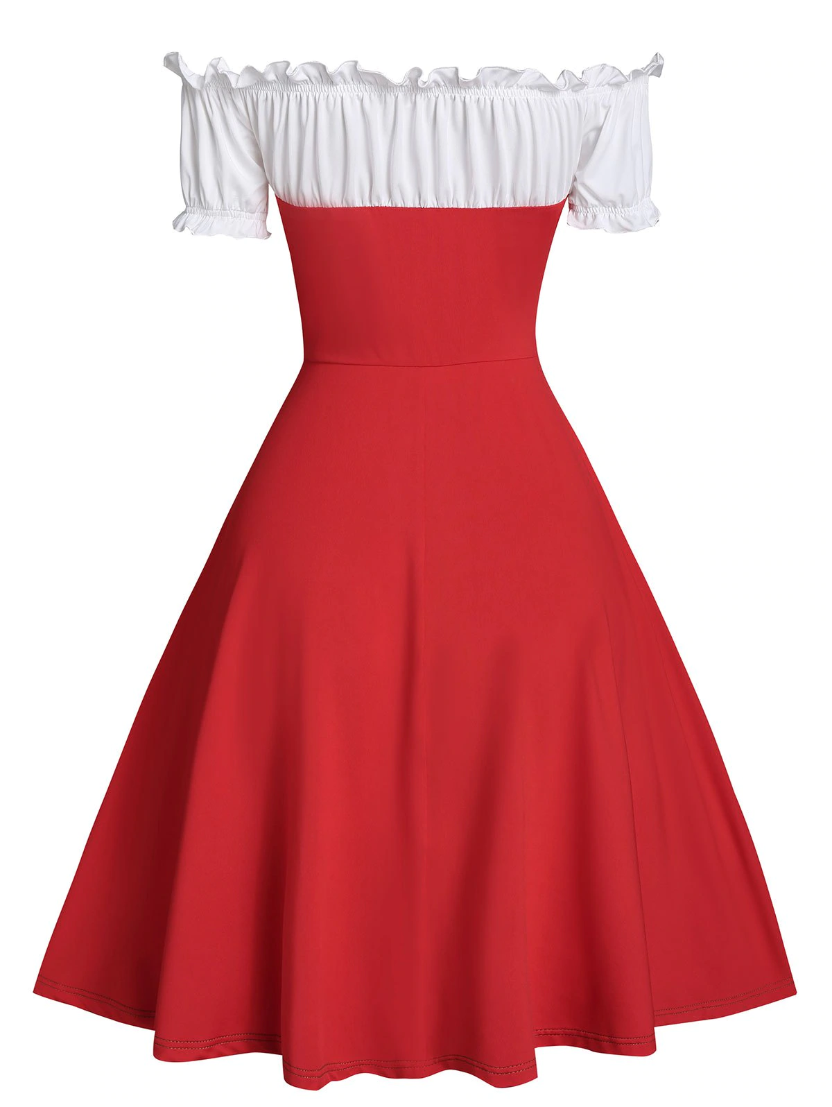 Christmas Snowman Print Off The Shoulder Ruched Skater Dress