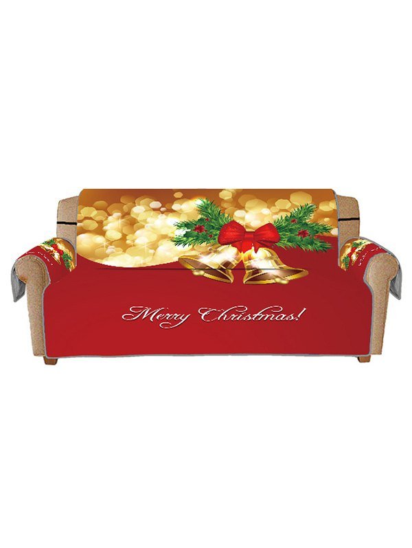 Merry Christmas Bell Printed Couch Cover