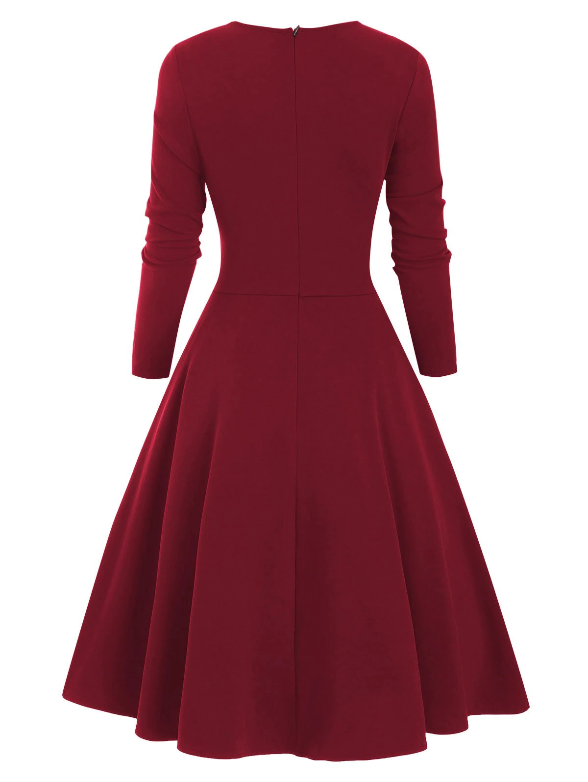 Plaid Button Embellished Overlap Bowknot Dress