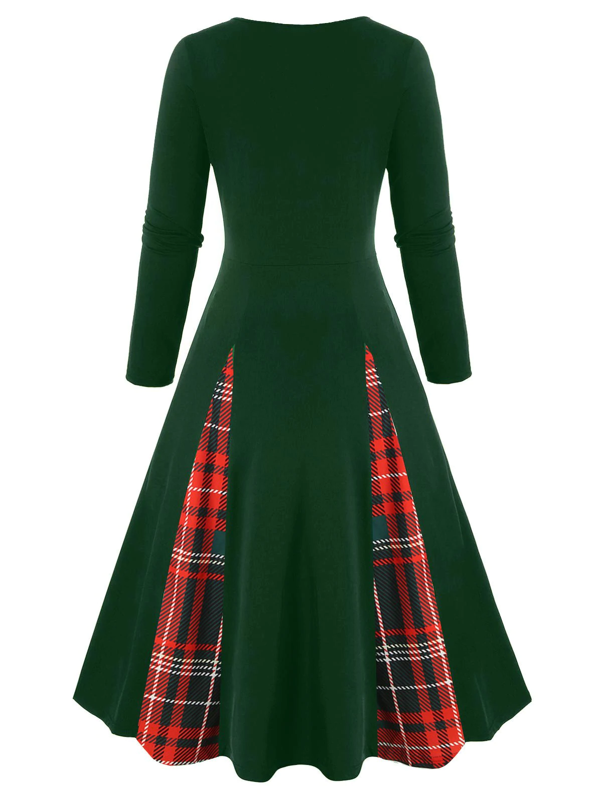 Plaid Santa Hats Snowflake Print Buttoned Bowknot Christmas Plus