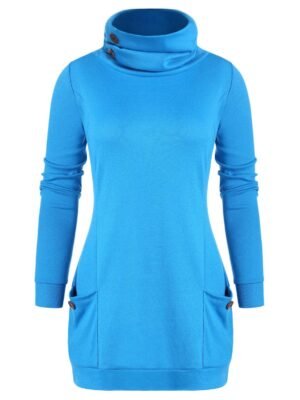 Cowl Neck Tunic Sweatshirt