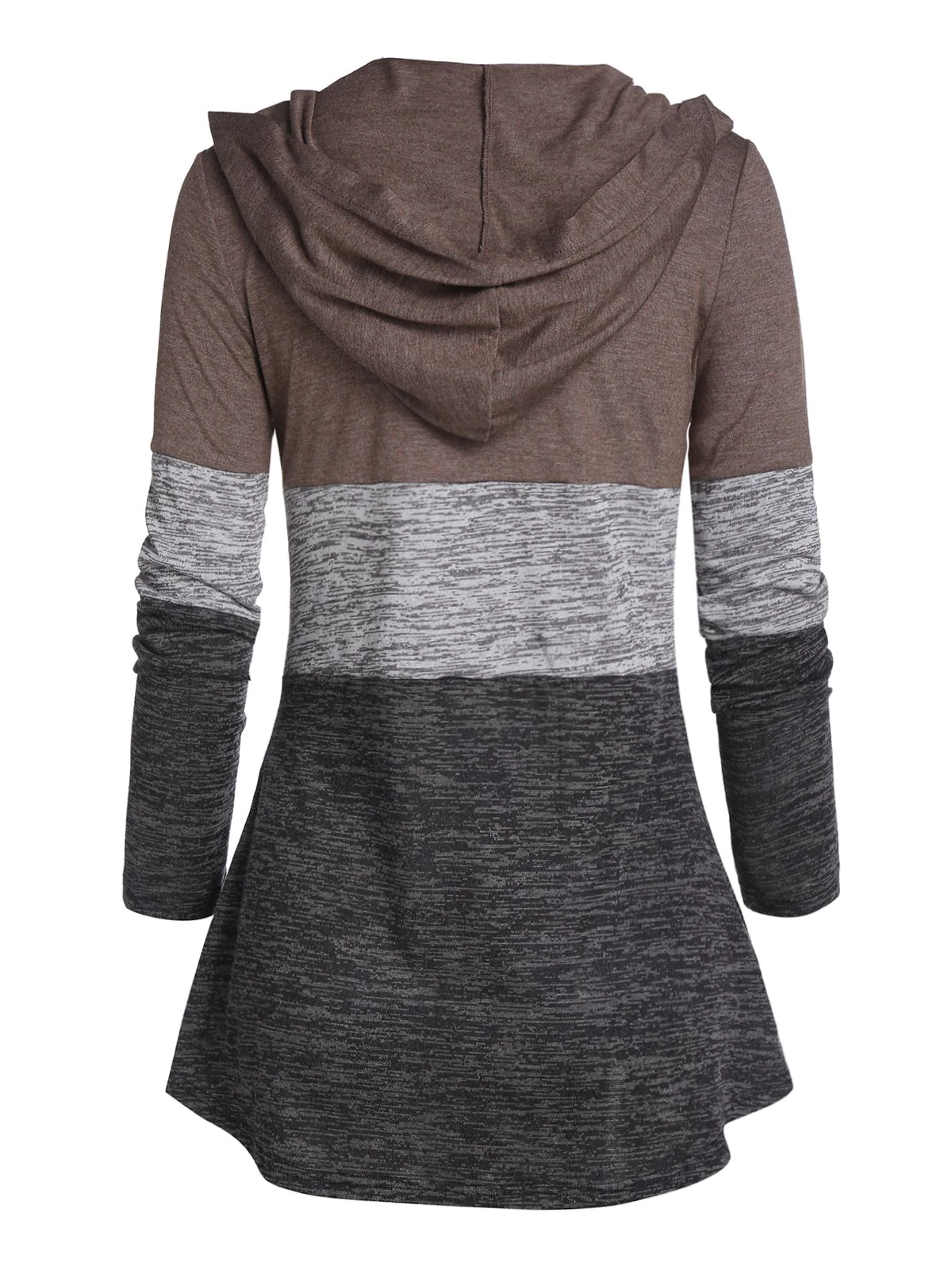 Space Dye Print Lace-up Contrast Hoodie