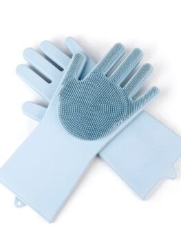 Silicone Dishwashing Gloves Brush Slip Resistant Household Kitch