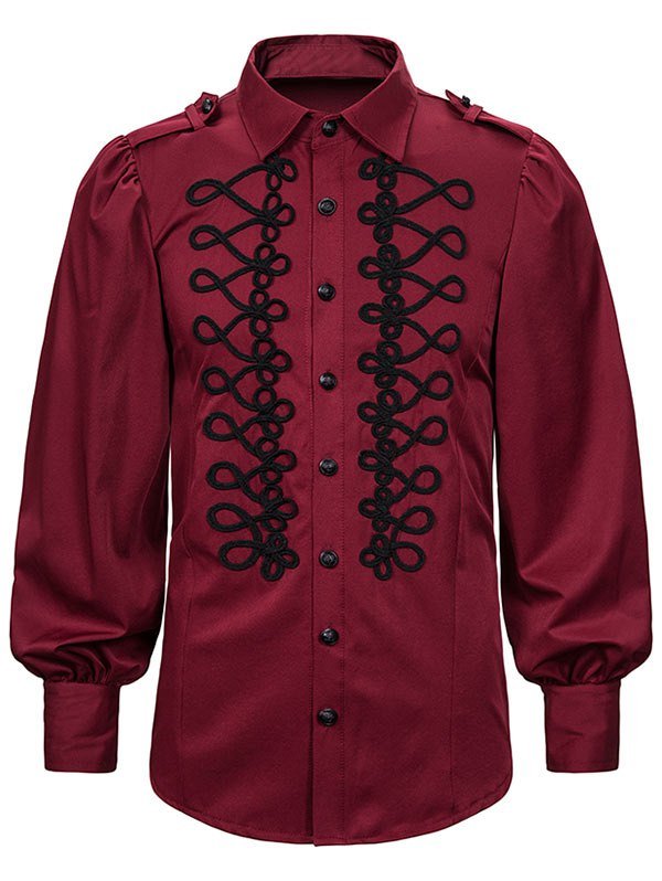 Lantern Sleeve Button Up Gothic Shirt