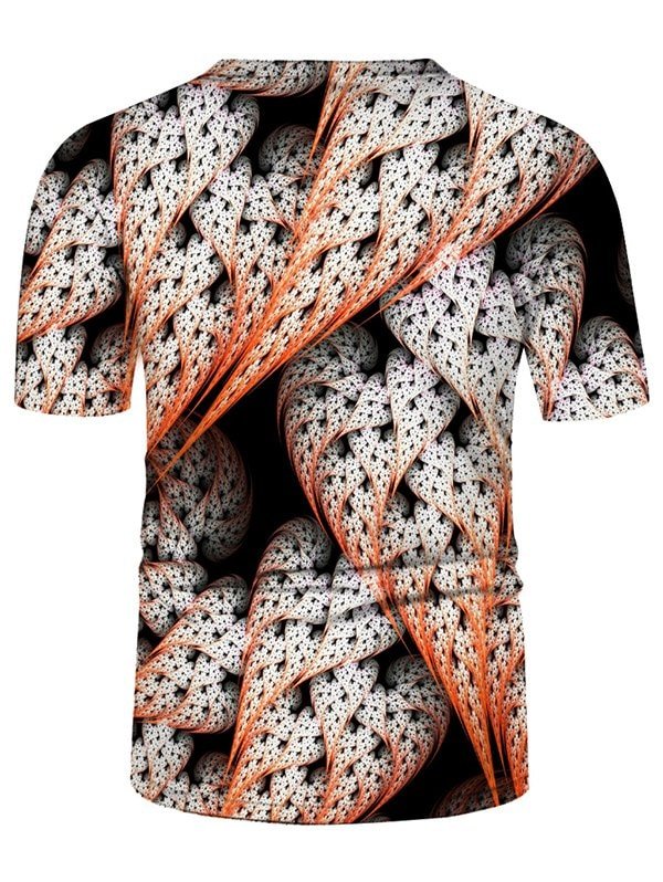 3D Bamboo Shoot Printed Short Sleeves Tee