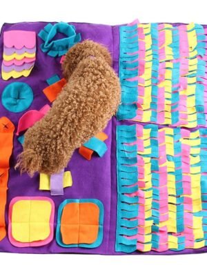 Stitching Section Sniffing Dog Pad Pet Training Blanket