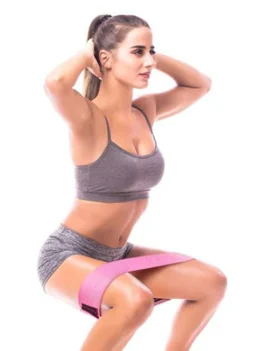 Hip Squat Practicing Yoga Elastic Resistance Band