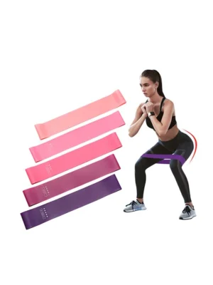 5PCS Yoga Tension Training Elastic Latex Bands