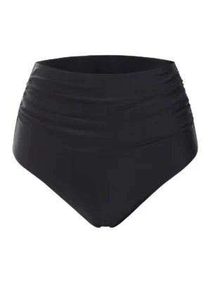 Ruched High Waisted Bikini Bottom