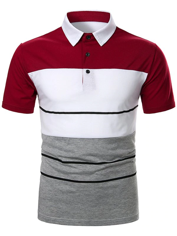 Quarter Button Contrast T-shirt