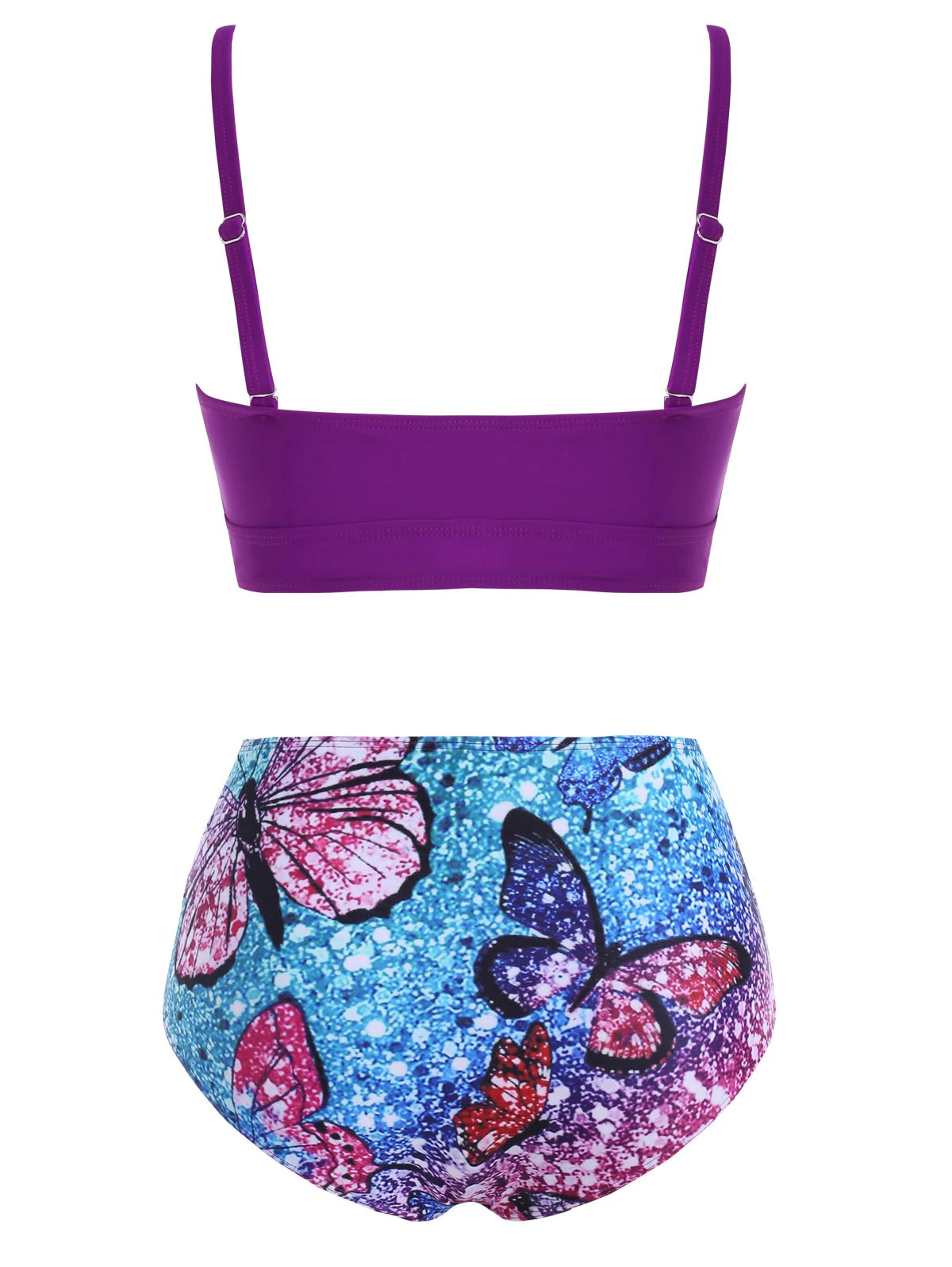 Butterfly Print Tied Underwire Bikini Swimwear