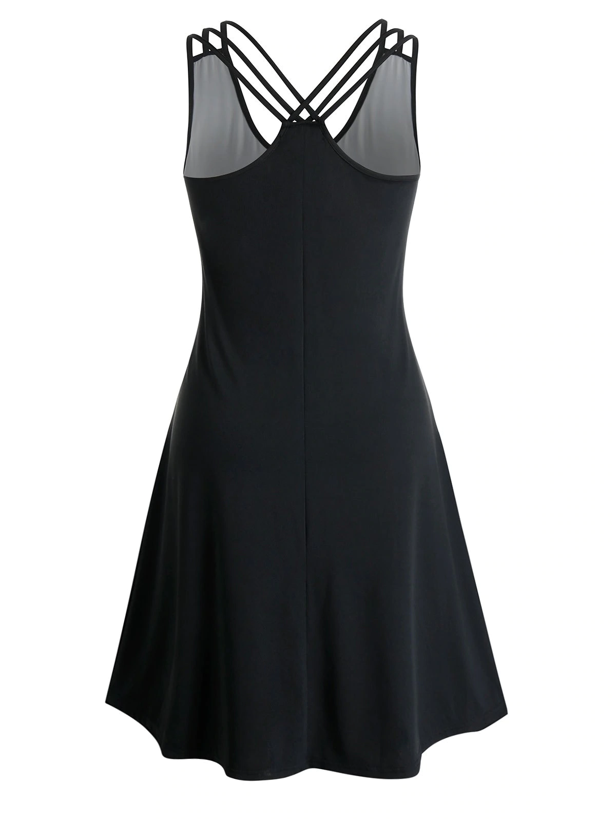 Plus Size Straps Skeleton Hands Long Halloween Tank Top