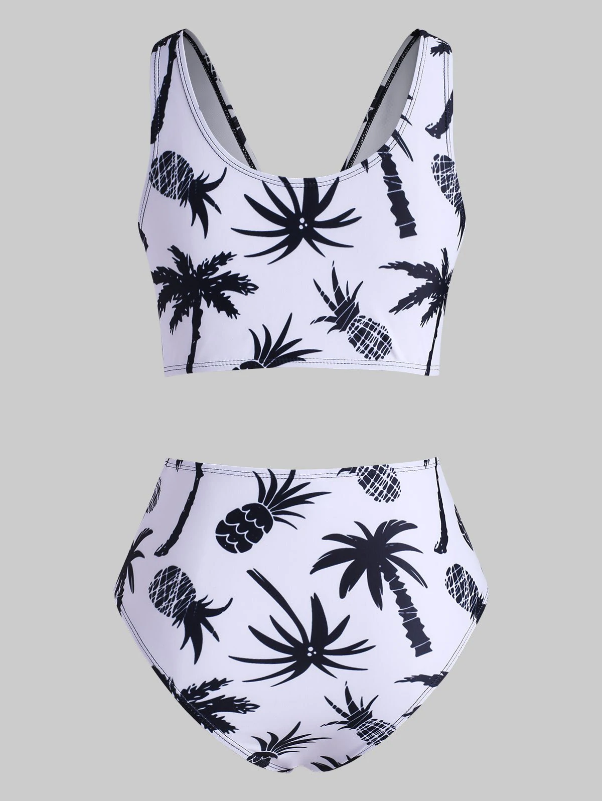 Leaf Pineapple Polka Dot Knot Tropical Bikini Swimwear