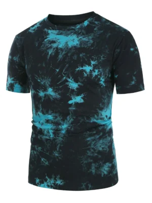 Tie Dye Print Round Neck Tee