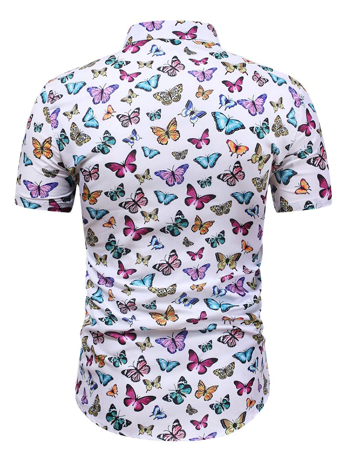 Butterfly Allover Print Vacation Shirt