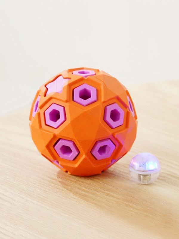 Layered Ball Shape Rubber Squeaky Dog Chew Toy