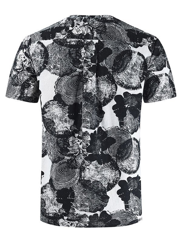 Embroidered Design Graphic Print T-shirt