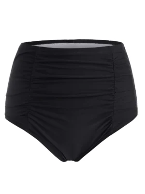 High Waisted Ruched Swim Bottoms