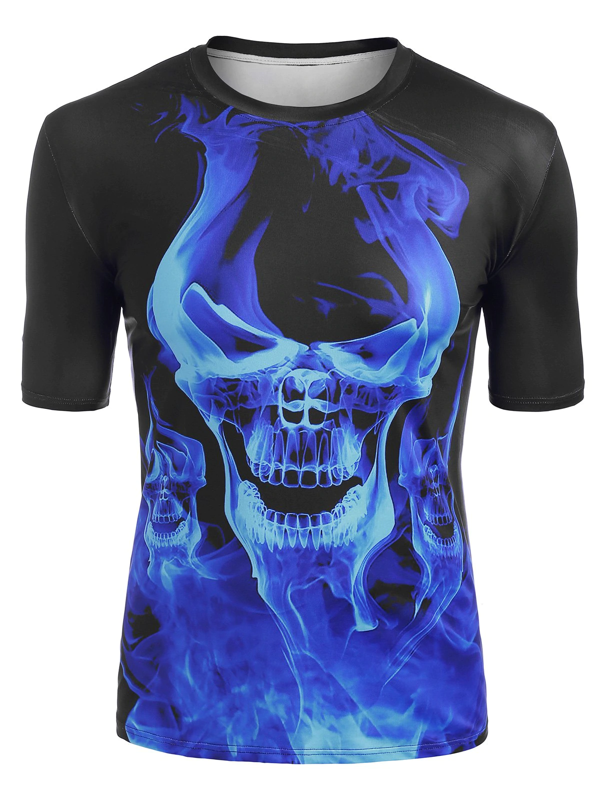 Smoke Skull Print Short Sleeve T-shirt