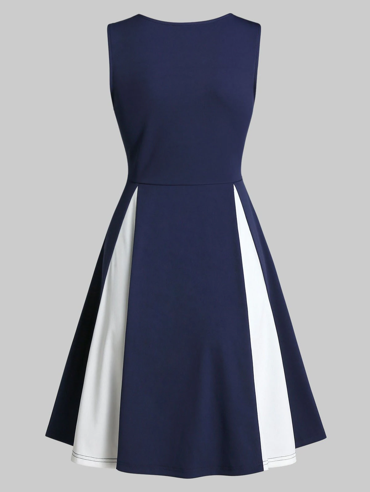 Sweetheart Neck Lace Up Sleeveless Vintage Dress