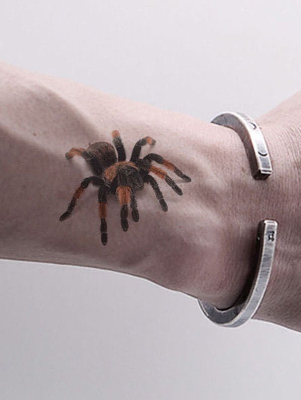 Halloween Waterproof 3D Insect Spider Tattoo Stickers Set