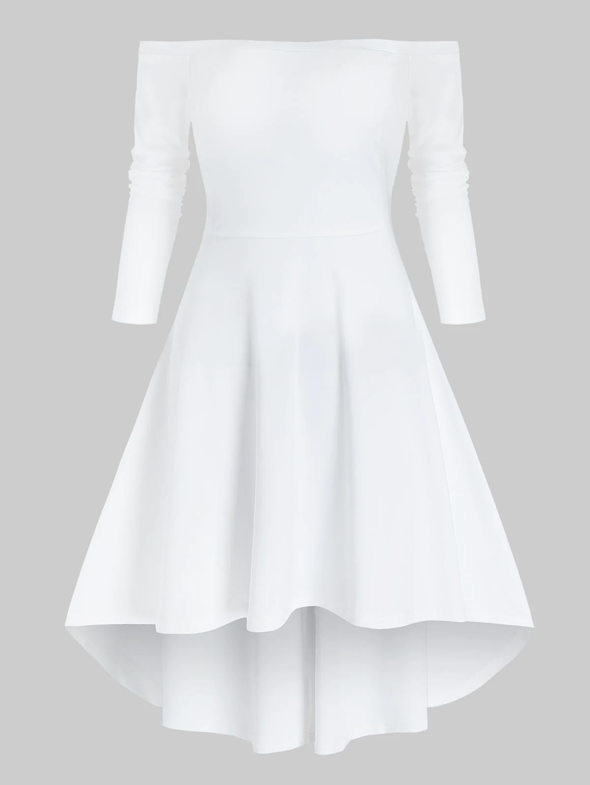 Open Shoulder Lace Up Dip Hem Two Piece Dress Sets