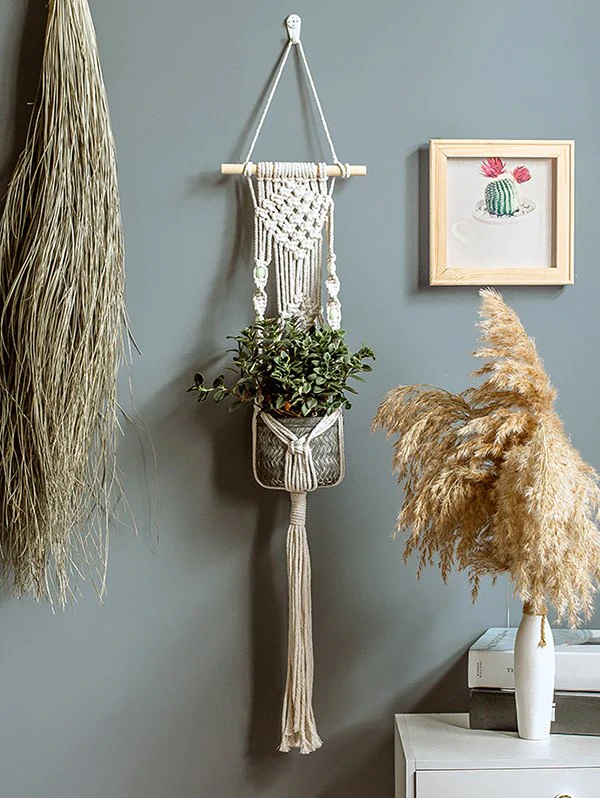 Crochet Tassel Plant Hanger For Pot Holder