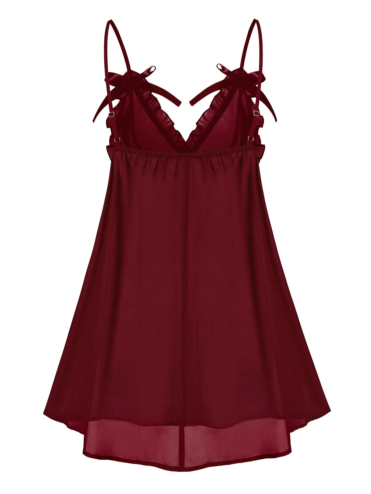 Plus Size Sheer Mesh Babydoll Set