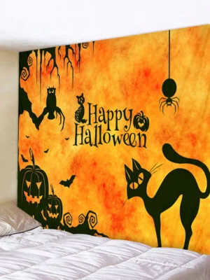 Halloween Animal Pattern Wall Hanging Decorative Tapestry