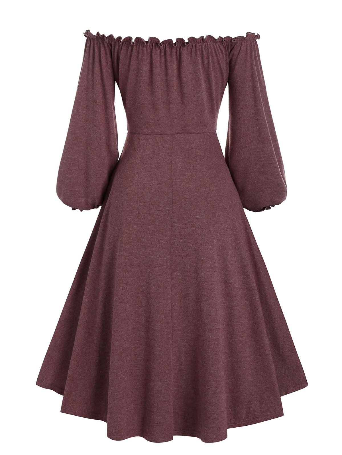 Off The Shoulder Bowknot High Low Dress