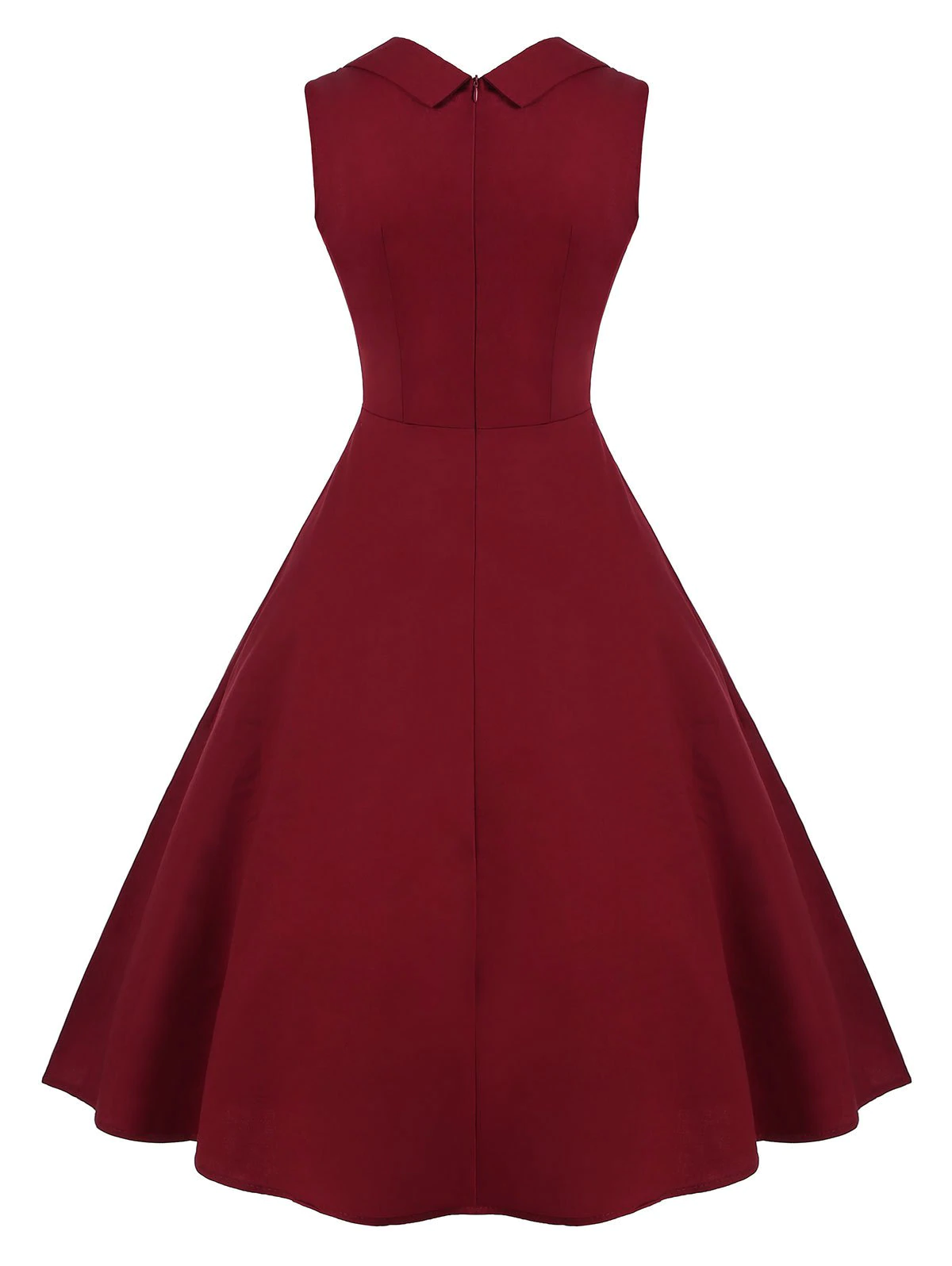 Sweetheart Neck Ruched Sleeveless Vintage Dress