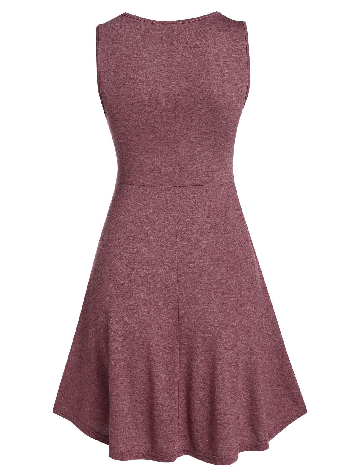 Front Knot Fit And Flare Dress