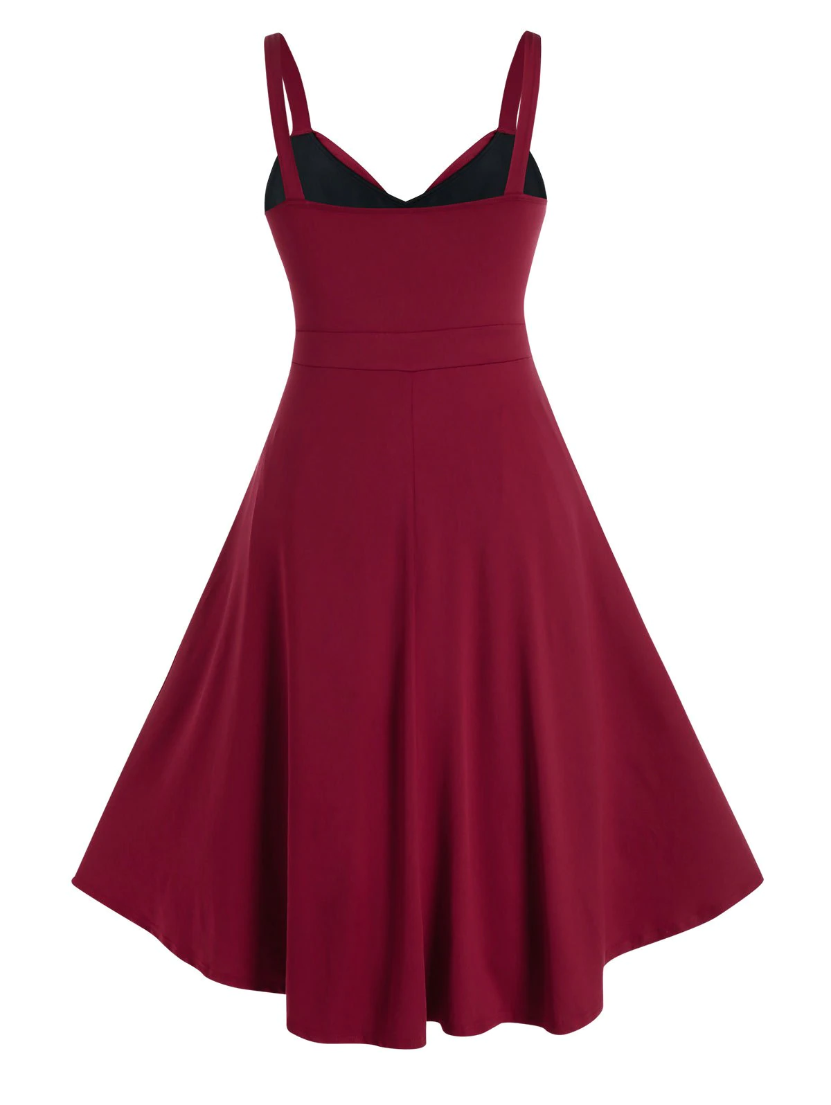 Plus Size Twist Ruched Dip Hem High Rise Dress