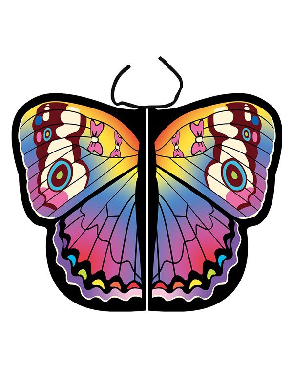 Halloween Party Decorative Ombre Butterfly Wing Cape