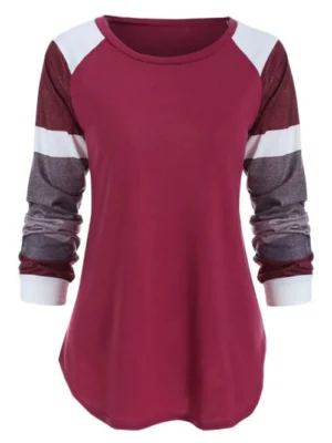 Colorblock Raglan Sleeve Top