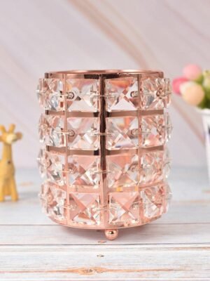 Crystal Shape Transparent Brushes Storage Pen Holder