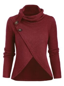 Cowl Neck Tulip Front Knitwear