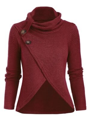 Cowl Neck Tulip Front Knitwear