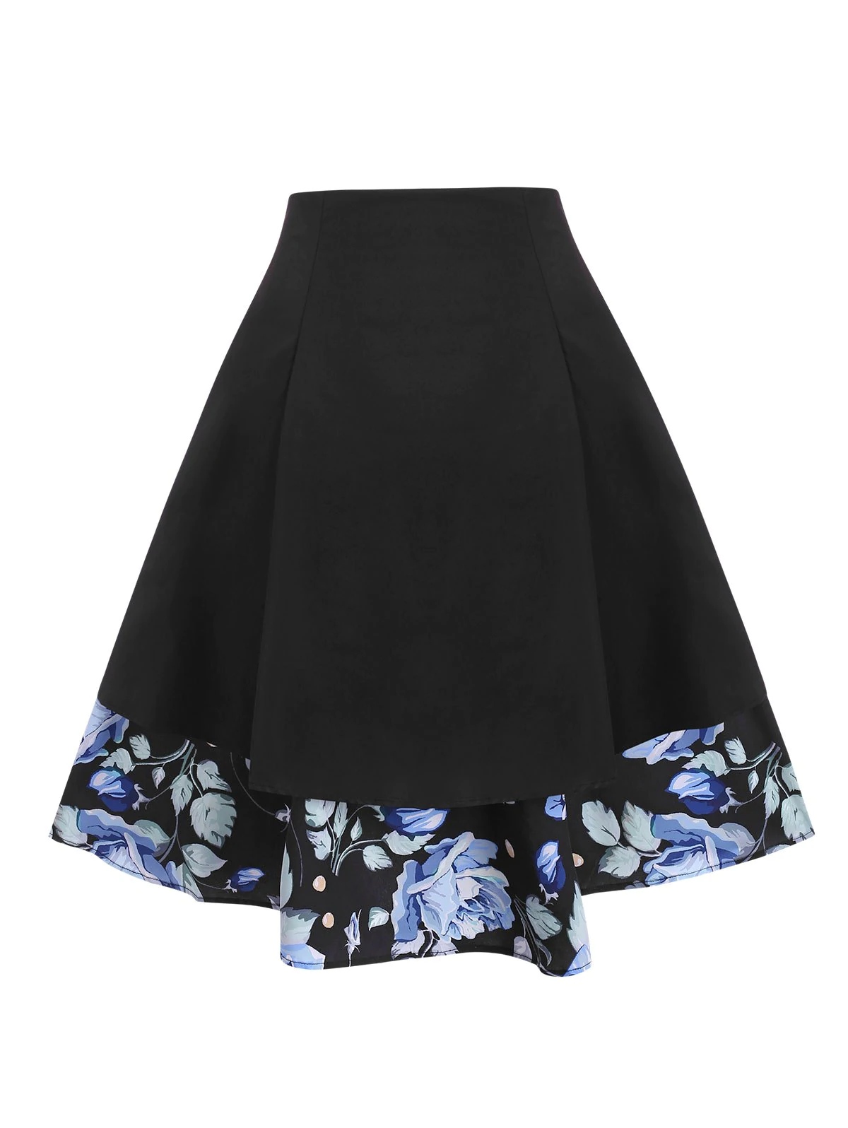 Layered Sailor Style Floral Vintage Skirt