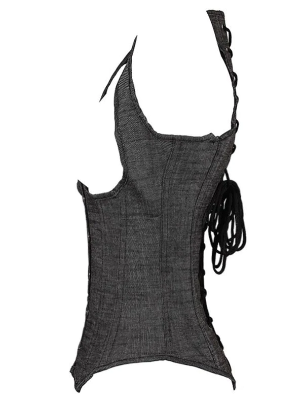 Heathered Lace Up Shapewear Plus Size Corset