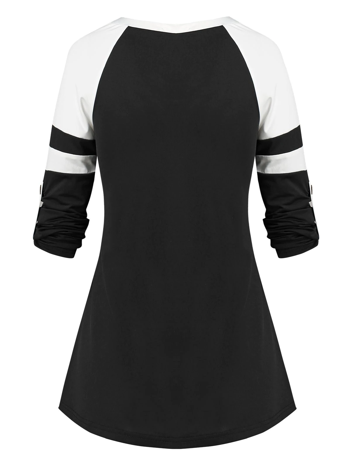 Halloween Skeleton Flower Print Lace-up Raglan Sleeve T-shirt