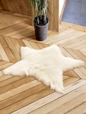 Star Shape Faux Fur Room Floor Mat
