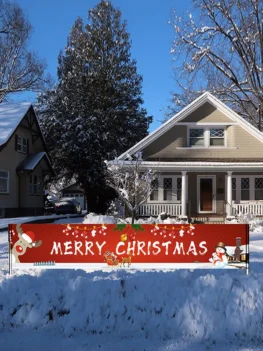 Merry Christmas Decoration Waterproof Outdoor Banner