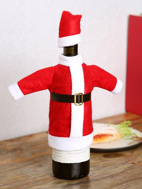 Christmas Santa Claus Costume Wine Bottle Cover