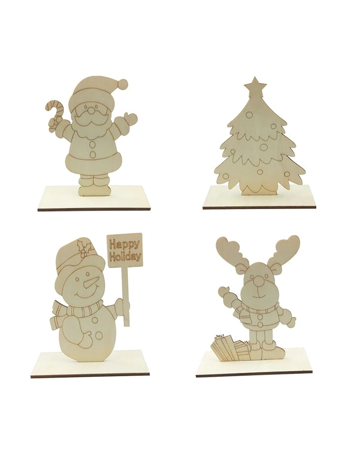 DIY Wooden Christmas Santa Claus Home Decor