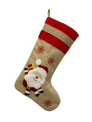 Christmas Stocking Burlap Hanging Decor