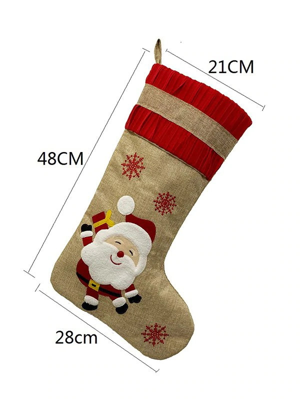 Christmas Stocking Burlap Hanging Decor