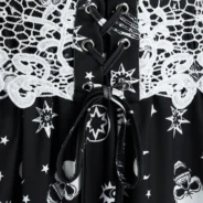 Animal Skull Print Off Shoulder Corset Mini Dress - Black, 3XL