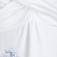 Butterfly and Flower Print Sleeveless Crossover Dress - White, 3XL
